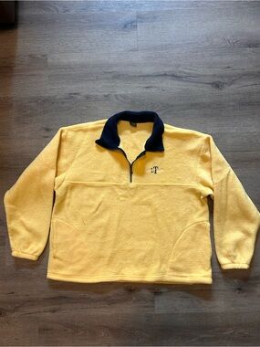 Andy’s Lake Tahoe 1/4 Zip Fleece Pullover Jacket Yellow Mens Size L